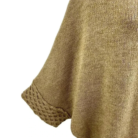 Cocogio Made In Italy Alpaca Wool Blend Button Up Cardigan Shrug Poncho Sweater - Picture 7 of 16